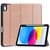 Tri-fold Caster TPU Cover - Rose Gold For Apple iPad 10th Gen 10.9-inch Tablet-Hüllen