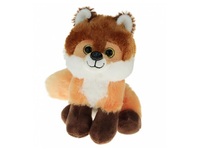 peluche renard assis "foxy" roux 20cm