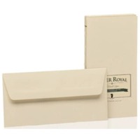 Briefumschlag Paper Royal, DL, 100g/m², Seidenfutter, 20 Stück, chamois RÖSSLER 2033831008