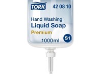 Tork Premium S1 S11 Reinigende Vloeibare Zeep, Antibacterieel, 1 L, Geurvrij (fles 1 liter)