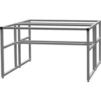Stół warsztatowy aluminiowy workalu®, szkielet podstawowy dwustronny