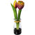 Tulipes dans un vase en verre