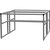 Stół warsztatowy aluminiowy workalu®, szkielet podstawowy dwustronny