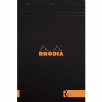 Notizblock Rhodia Nr. 18 A4 blanko 80 Blatt schwarz