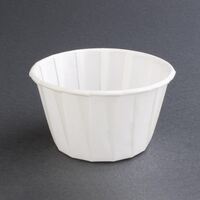 Disposable Sauce Dish Appetiser Plate - Waxed Paper - 4oz - Pack x250