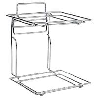 APS 2 Tier Basket Counter Display in Silver Chrome - 350 x 290 x 270 mm