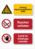 Sicherheitszeichen-Schild - Mehrfarbig, 21 x 29.7 cm, Aluminium, Mit 3 Symbolen