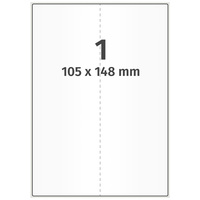 Adress-Etiketten 105 x 148 mm, 400 Versandetiketten für auf 400 DIN A6 Bogen, Polyesteretiketten permanent, mit Abziehhilfe