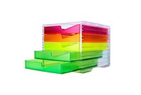 Schubladenbox styroswingbox light transparent / multi-color