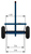 fetra® Handwagen, Ladefläche 700 x 400 mm, Siebdruckplatte, Geländer , Lufträder