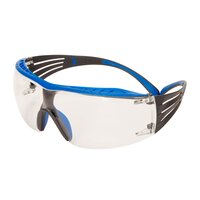 3M™ SecureFit™ 400X Schutzbrille, blau/graue Bügel, Scotchgard™ Anti-Fog-/Antikratz-Beschichtung (K&N), transparente Scheibe, SF401XSGAF-BLU-EU