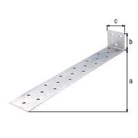 Flachstahl-Betonanker, sendzimirverzinkt, zum Einbetonieren, TxHxB 285x40x40 mm