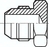Zeichnung: Verschlussverschraubung, mit JIC-Gewinde (außen)