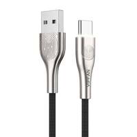 Vipfan Fingerprint Touch Z04 USB és USB-C kábel 3A 1.2m fekete (CB-Z4TC)