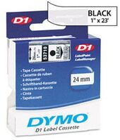 DYMO "D1" Feliratozógép szalag 24 mm x 7 m fekete-víztiszta (53710)