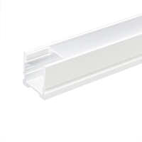 Alu U-Profil 4 OP, 200cm, für LED-Strips bis 13 mm, weiß matt