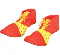 Zapatos de Payaso Rojos y Amarillos 36 cm T.Única