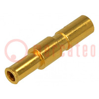 Contact; female; copper alloy; gold-plated; 24AWG÷20AWG; crimped