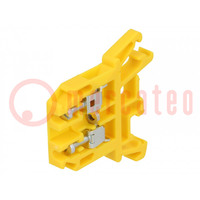 Splice terminal: rail; 0.5÷2.5mm2; ways: 1; terminals: 2; yellow