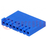 Plug; wire-board; female; PIN: 8; w/o contacts; 2.54mm; for cable