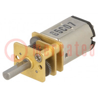 Motor: DC; with gearbox; LP; 6VDC; 360mA; Shaft: D spring; max.63mNm