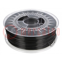 Filament: PET-G; Ø: 1,75mm; fekete; 220÷250°C; 1kg