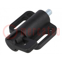 Spring latch; for profiles; W: 38mm; Mat: zinc alloy; F1: 21N; Ø: 6mm