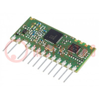 Modulo: RF; transceiver FM; LoRa; 868÷870MHz; UART; -137dBm; THT