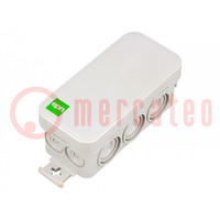 Enclosure: junction box; X: 45mm; Y: 90mm; Z: 39mm; wall mount; IP55