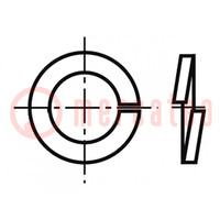 Rondelle; ressort; M3; D=5,6mm; h=1mm; DIN 7980; BN 1352