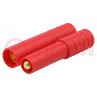 Plug; DC supply; AM-1009L; male + female; PIN: 2; for cable; red