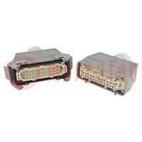 Connector: HDC; mannelijk + vrouwelijk; Han Kit; PIN: 24; 24+PE