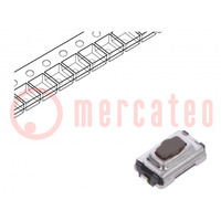 Microswitch TACT; SPST; Pos: 2; 0.05A/12VDC; SMT; 1.6N; 2.5mm; SKQY