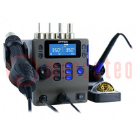 Hot air soldering station; 100÷500°C; Display: LCD; 120l/min