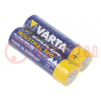 Batterij: alkaline; 1,5V; AA; niet-oplaadbaar; Ø14,5x50,5mm; 2st.