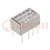 Relay: electromagnetic; DPDT; Ucoil: 3VDC; 2A; 0.5A/125VAC; THT