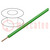 Wire; 0.2mm2; solid; Cu; PVC; green; 60V; 100m; 1x0.2mm2