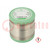Soldering wire; Sn99,3Cu0,7; 0.8mm; 0.5kg; lead free; reel; 220°C