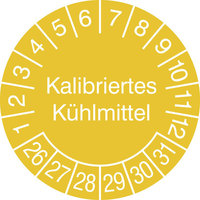 Prüfplakette, Kalibriertes Prüfmittel, in Jahresfarbe, 500 Stück / Rolle, 3,0 cm Version: 26-31 - Prüfplakette 2026-2031