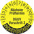 Prüfplakette, Nächster Prüftermin DGUV Vorschrift 3, 1000 Stk/Rolle, 1,5 cm Version: 2029 - Prüfjahre: 2029-2034, gelb/schwarz