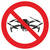 SafetyMarking Verbotsschild - Verbotszeichen Drohnen verboten, Durchm.: 31,5 cm Aluminium geprägt