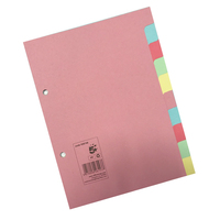 5 Star Office File Dividers A5 10 part