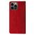 Magnet Strap Case Hülle für iPhone 14 Pro Max Flip Wallet Mini Lanyard Ständer Rot