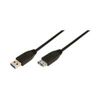 LogiLink USB Kabel A -> A St/Bu 2.00m Verl. schwarz