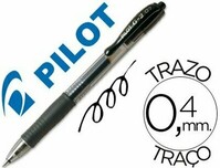 Bolígrafo retráctil tinta gel NEGRO G-2 de Pilot -12 unidades