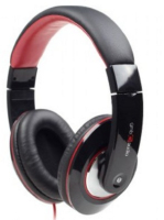 Gembird MHS-BOS auricular y casco Auriculares Alámbrico Diadema Llamadas/Música Negro, Rojo