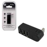 MCL USB2-M103 hub & concentrateur USB 2.0 Noir