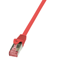 LogiLink 0.25m Cat.6 S/FTP câble de réseau Rouge 0,25 m Cat6 S/FTP (S-STP)