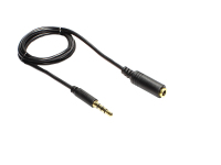 Alcasa 1m, 2x3.5mm audio kabel 3.5mm Zwart