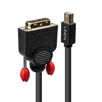 Lindy 41951 video kabel adapter 1 m Mini DisplayPort DVI-D Zwart